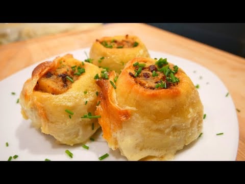 Griebenschnecken | Beste Kartoffelbeilage | Kartoffelschnecken mit Grieben bzw. Grammeln