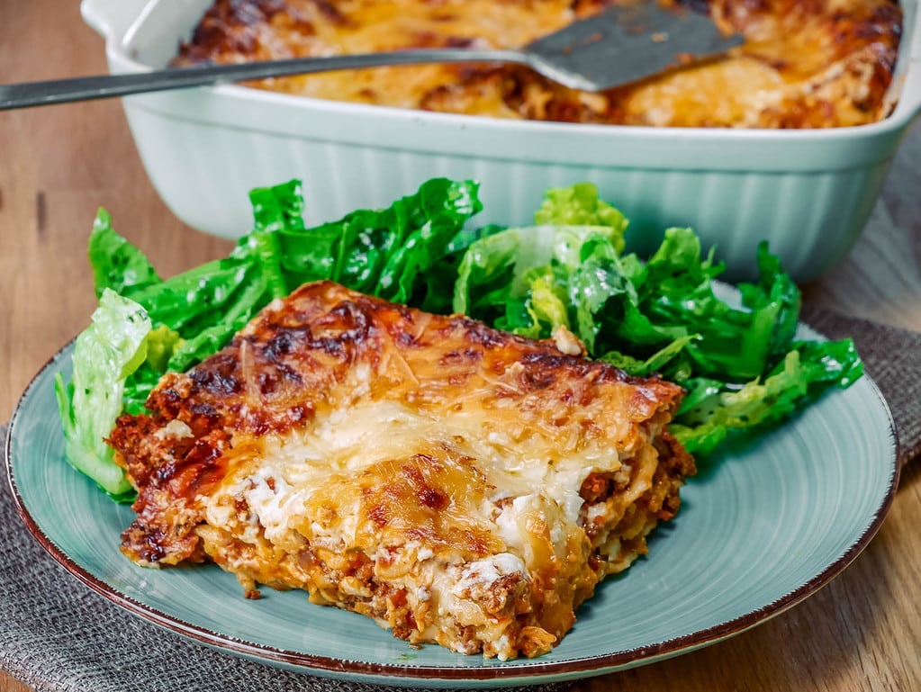 Lasagne rucola soße