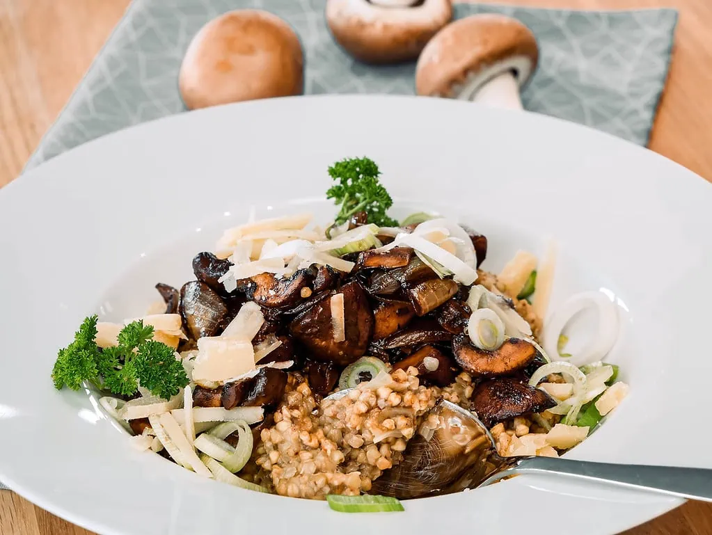 Buchweizen-Risotto rucola soße