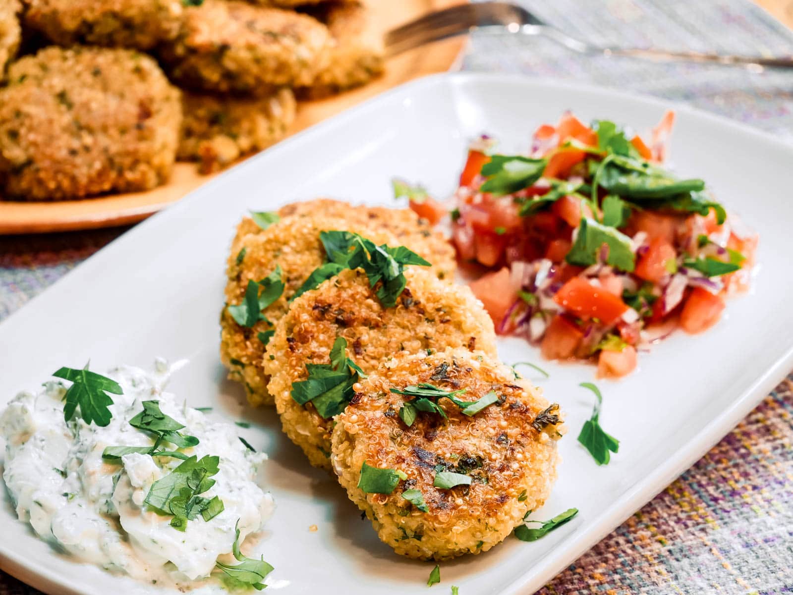 Quinoa-Petersilie-Rösti