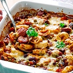 Tortelliniauflauf mit Chorizo