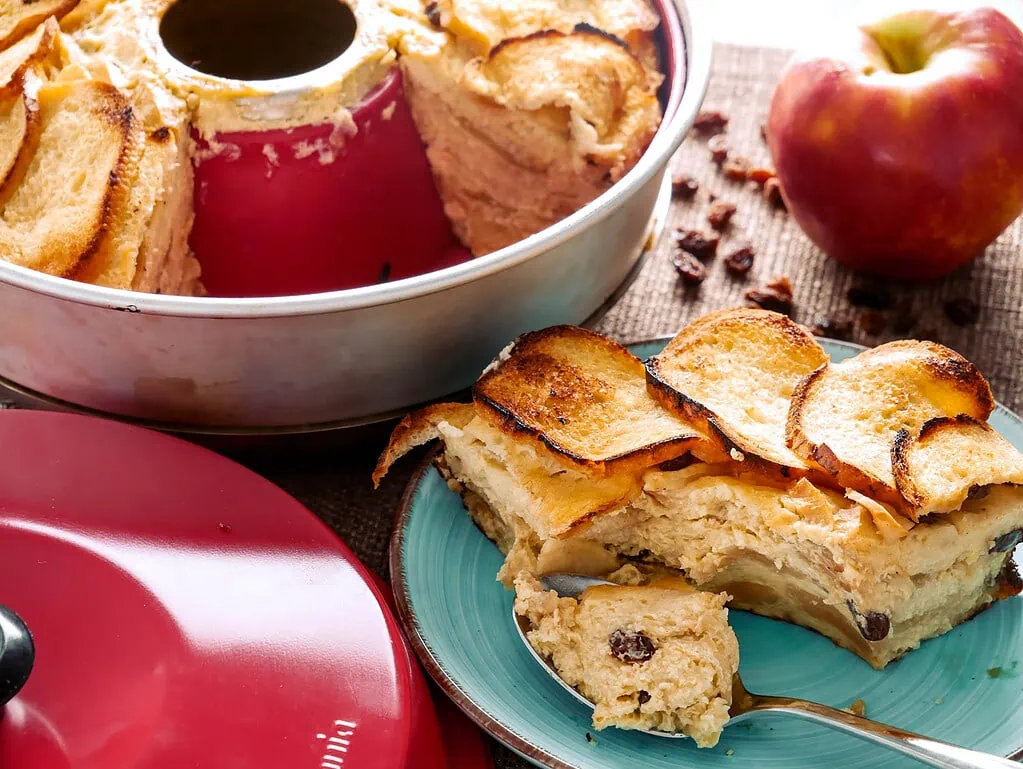 Ofenschlupfer (Apfel-Brot-Auflauf) cheeseburger braten