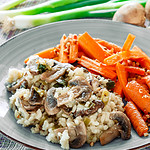 Pilzrisotto mit Karotten nudelpfanne mit hähnchen nudelpfanne mit hähnchen, hähnchen mozzarella pfanne, hähnchen mit getrockneten tomaten