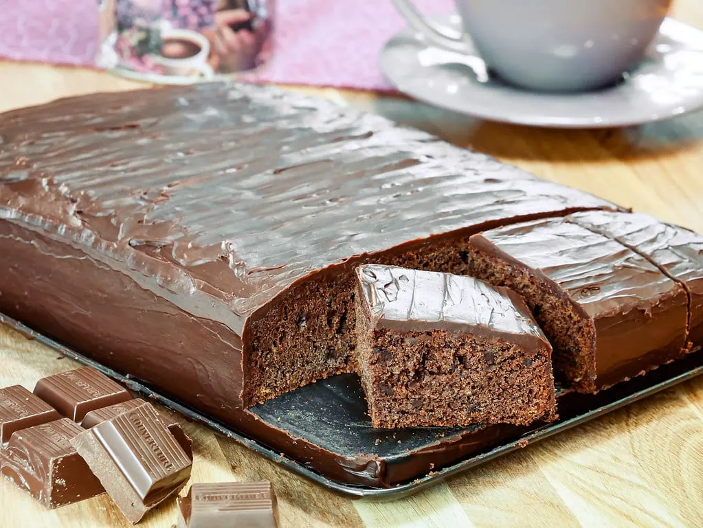 Schoko-Bananen-Kuchen schneller apfel blechkuchen