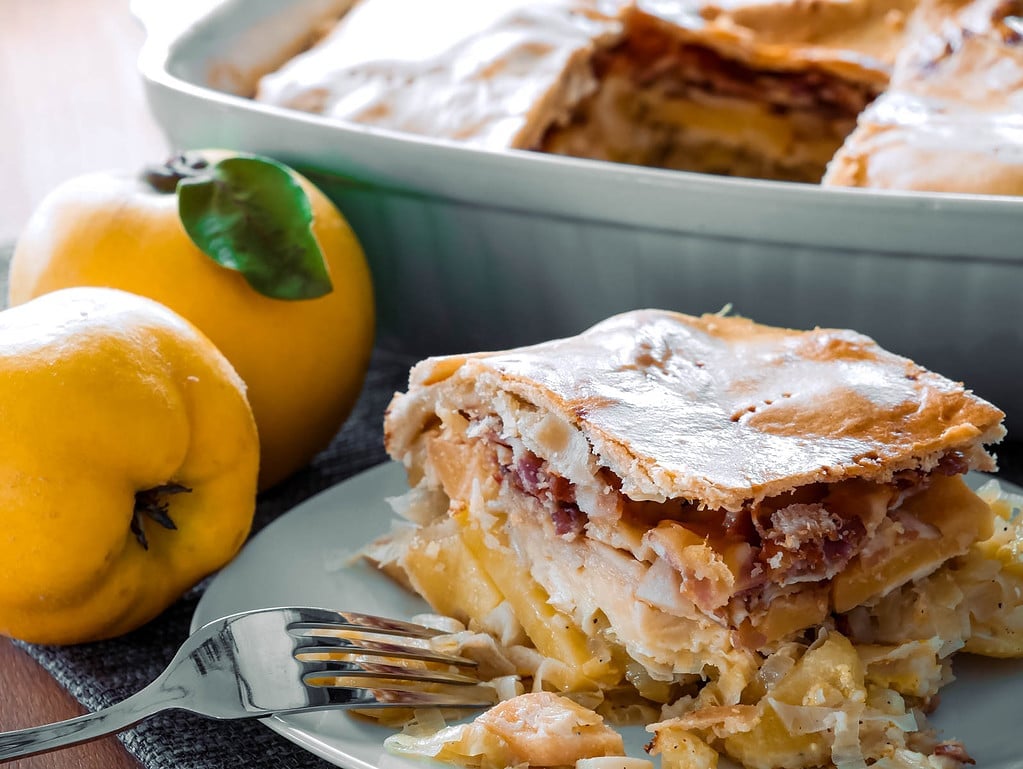 Cholera - Schweizerische Lauch-Kartoffel-Käse-Pastete mexikanischer pfannkuchen auflauf