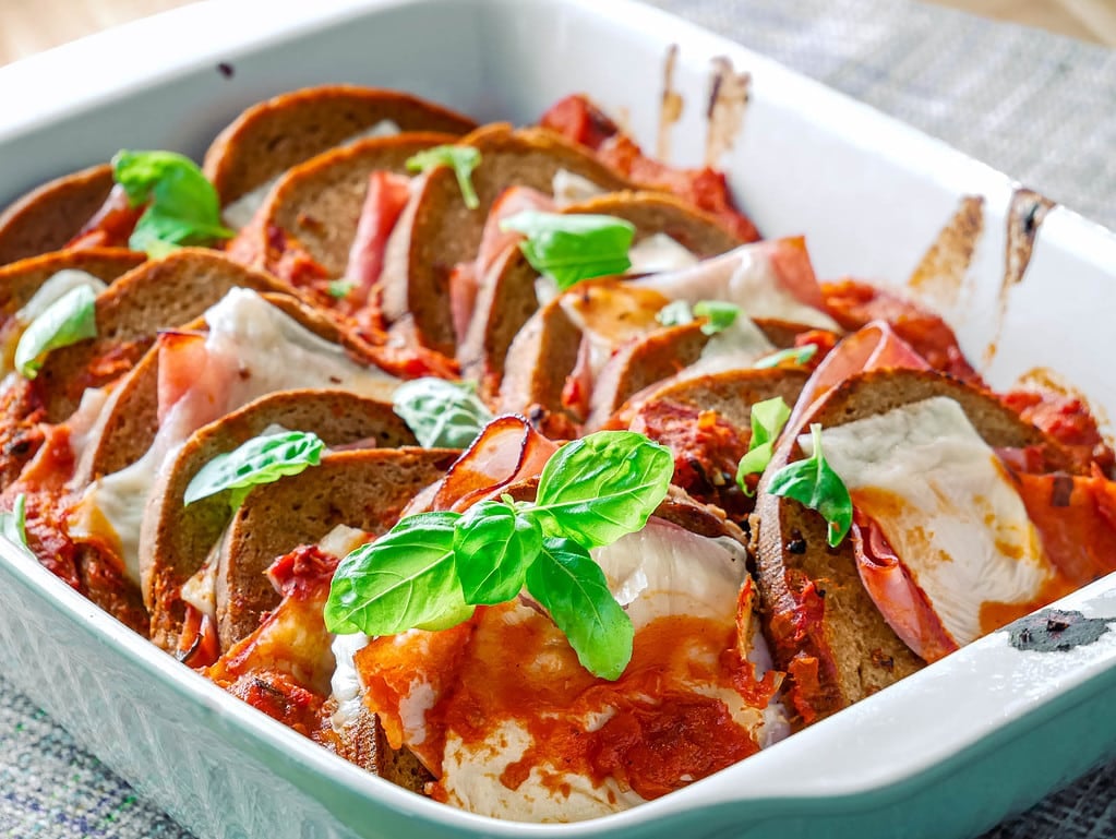 Schinken-Brot-Auflauf schweinefilet geschnetzeltes zürcher art