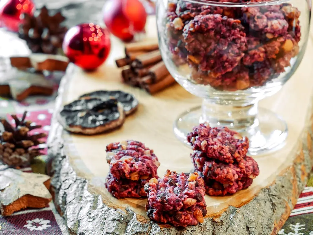 Rote-Bete-Cookies schneeflocke plätzchen