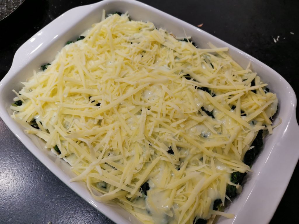 Leberkäse-Spiegelei-Lasagne