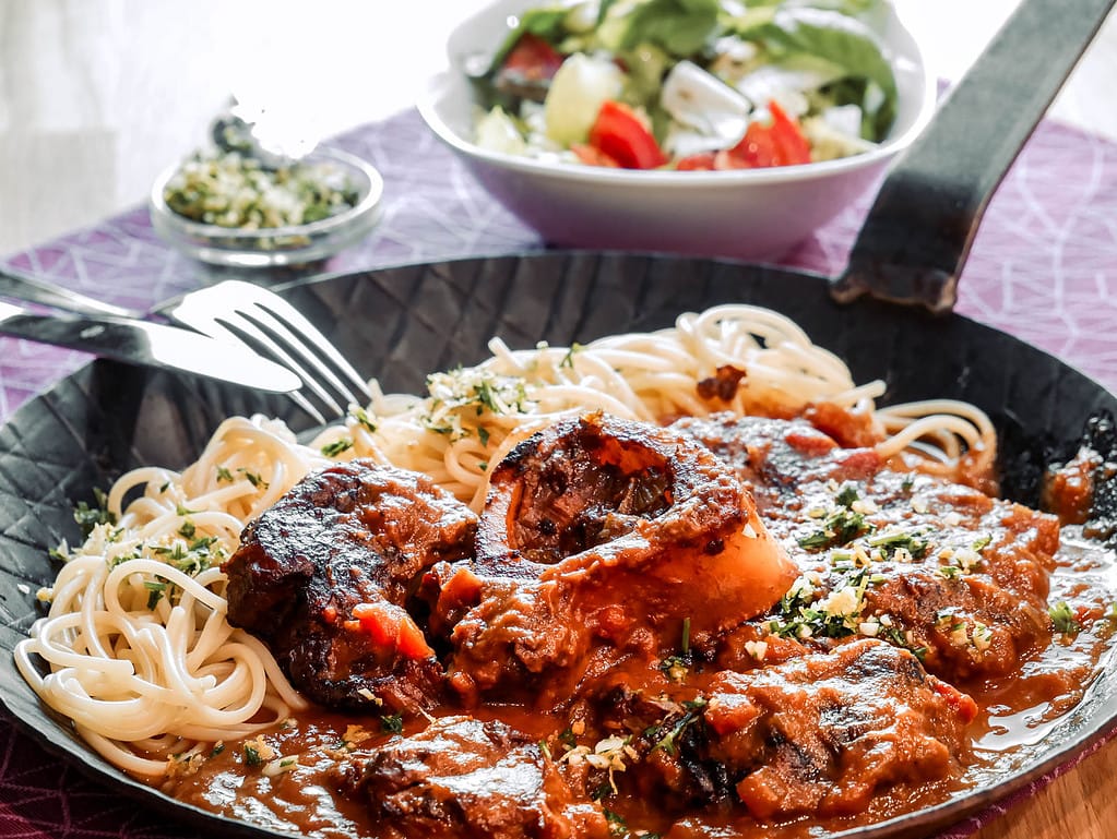 Ossobuco à la Milanese rotes linsen dal