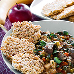 Kokos-Rinder-Curry mit Reisplätzchen