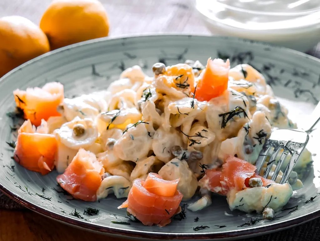 Orecchiette-Lachs-Salat quinoa-salat orientalisch