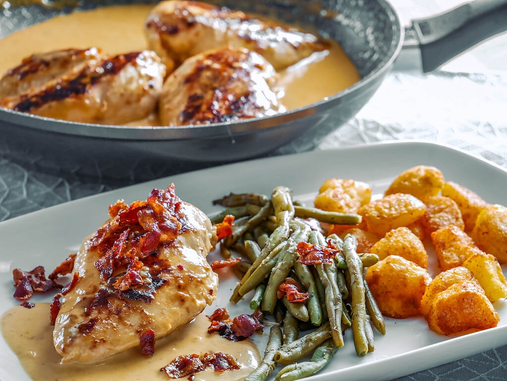 Zarte Hähnchenbrust mit Honig-Senf-Soße flachswickel nach omas rezept