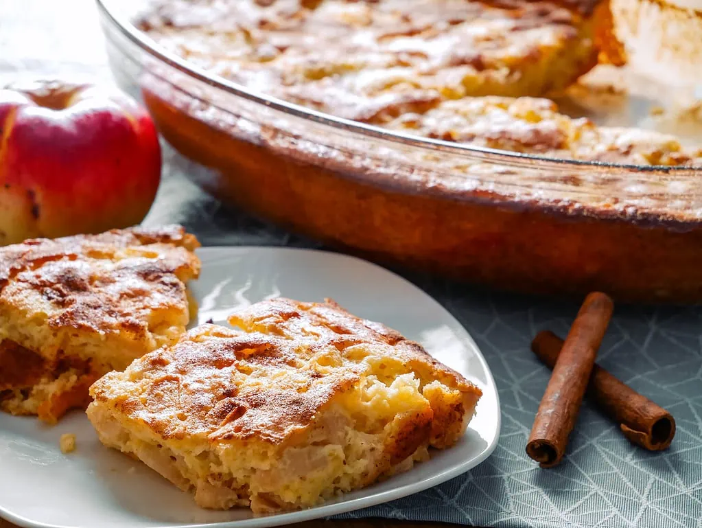 Süßer Auflauf mit Äpfeln und Zimt lasagne mit champignons