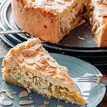 Mandel-Rhabarbertorte rhabarberkuchen mit pudding und streusel rhabarberkuchen mit pudding und streusel, rhabarberkuchen rührteig vanillepudding springform, rhabarberkuchen mit streusel und pudding