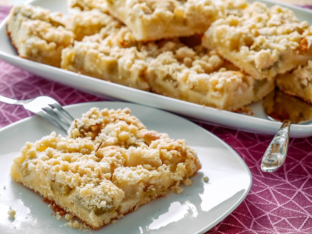 Rhabarber-Streusel-Kuchen rhabarberkuchen vom blech streusel rhabarberkuchen vom blech streusel