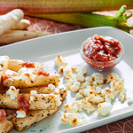 Gebratener Spargel mit gegrilltem Feta und Rhabarber Chutney spargel kartoffelauflauf spargel kartoffelauflauf, spargel-kartoffel-gratin, kartoffelauflauf mit grünem spargel, spargel kartoffelgratin