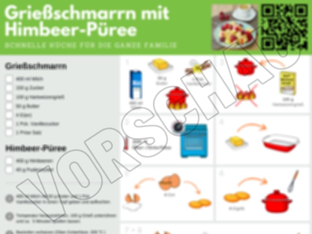 Grießschmarrn mit Himbeer-Püree