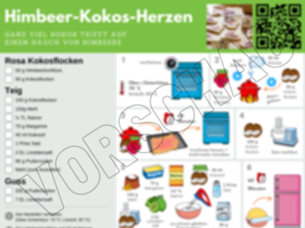 Himbeer-Kokos-Herzen