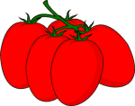 Illustration von roten Cherrytomaten.